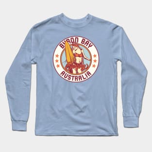 Vintage Surfing Badge for Byron Bay, Australia Long Sleeve T-Shirt